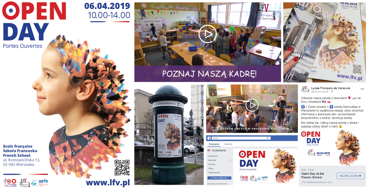 Kompleksowa komunikacja z okazji Dnia Otwartego Liceum Francuskiego w Warszawie